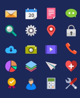 Flat Icon Set Design