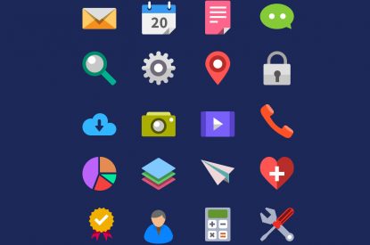 Flat Icon Set Design