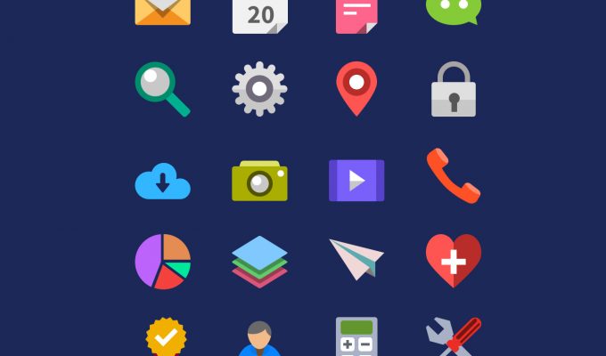 Flat Icon Set Design